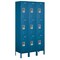 Salsbury Industries Wardrobe Locker, 45" W, 15" D, 78" H, (3) Wide, (9) Openings, Blue 53365BL-U - alternate 1